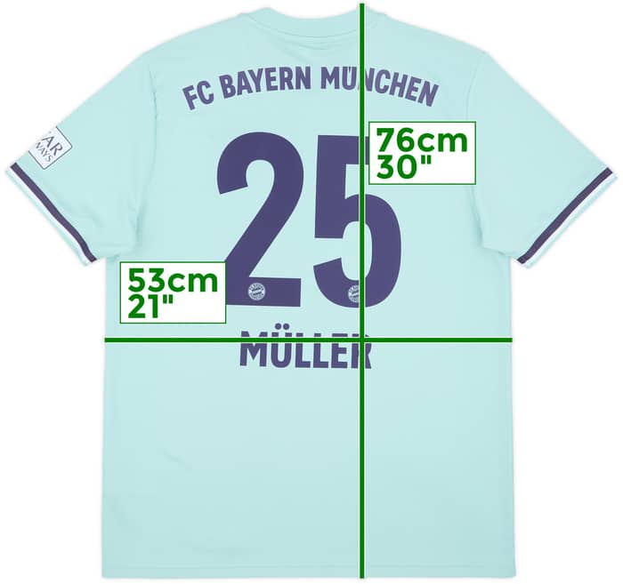 2018-19 Bayern Munich Away Shirt Muller #25 - 10/10 - (L)