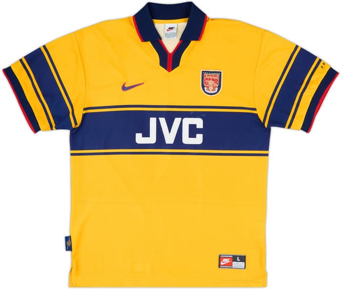 1997-99 Arsenal Away Shirt Bergkamp #10 - 8/10 - (L)
