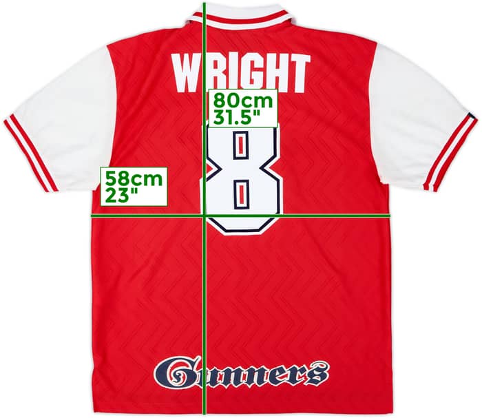 1996-98 Arsenal Home Shirt Wright #8 - 8/10 - (L)