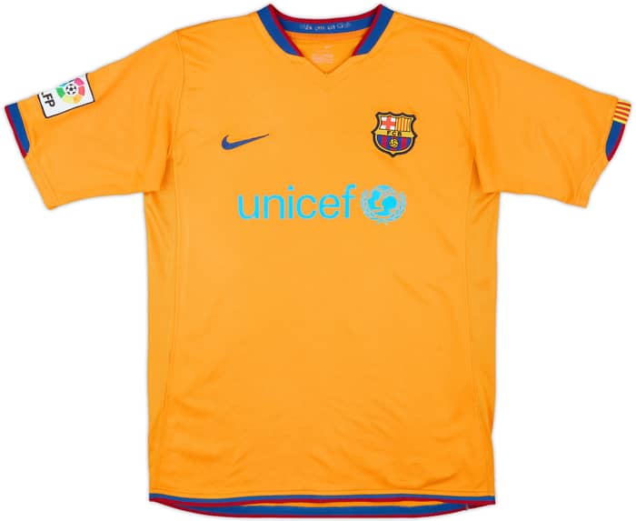 2006-08 Barcelona Away Shirt Ronaldinho #10 - 8/10 - (L.Boys)