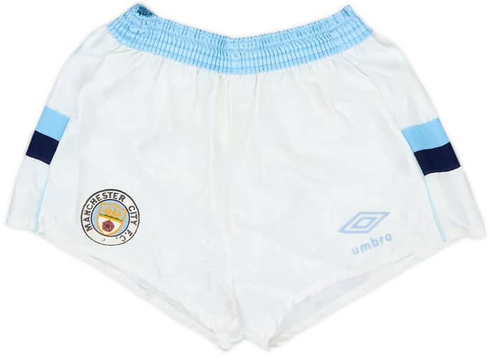 1987-89 Manchester City Home Shirt & Shorts - 7/10 - (M.Boys)