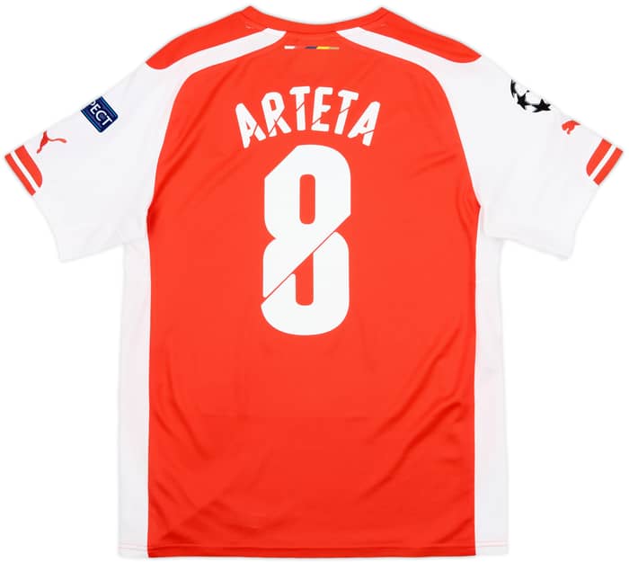 2014-15 Arsenal Home Shirt Arteta #8 - 9/10 - (S)