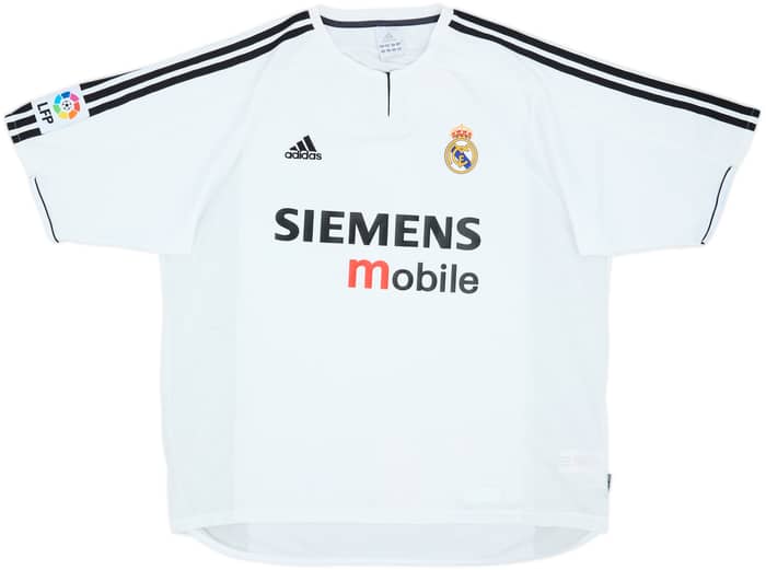 2003-04 Real Madrid Home Shirt Zidane #5 - 9/10 - (XL)