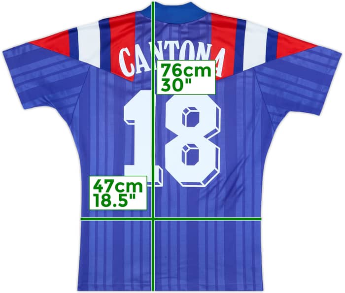 1992-94 France Home Shirt Cantona #18 - 7/10 - (S)