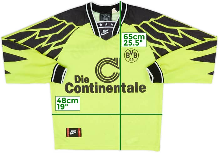 1994-95 Borussia Dortmund Home L/S Shirt - 9/10 - (S)