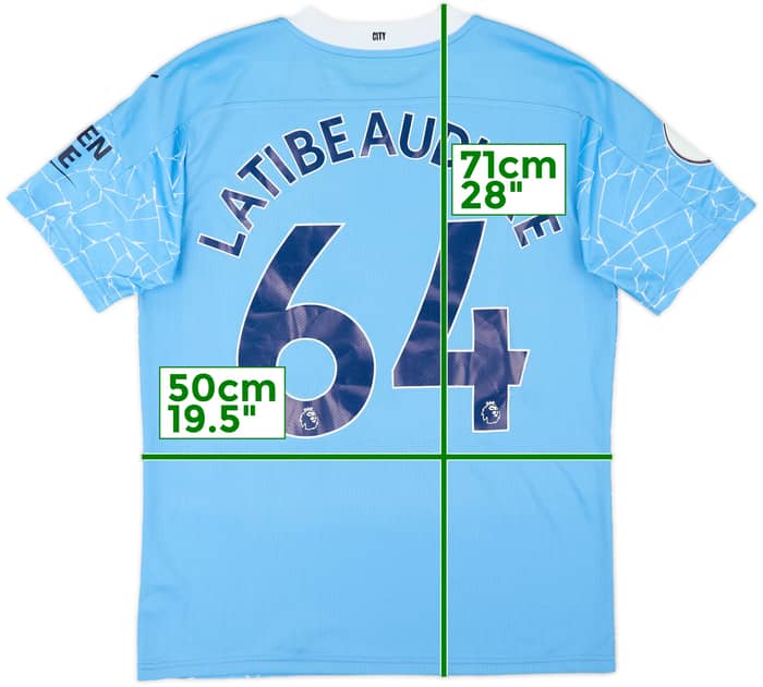 2020-21 Manchester City Home Shirt Latibeaudiere #64 (M)