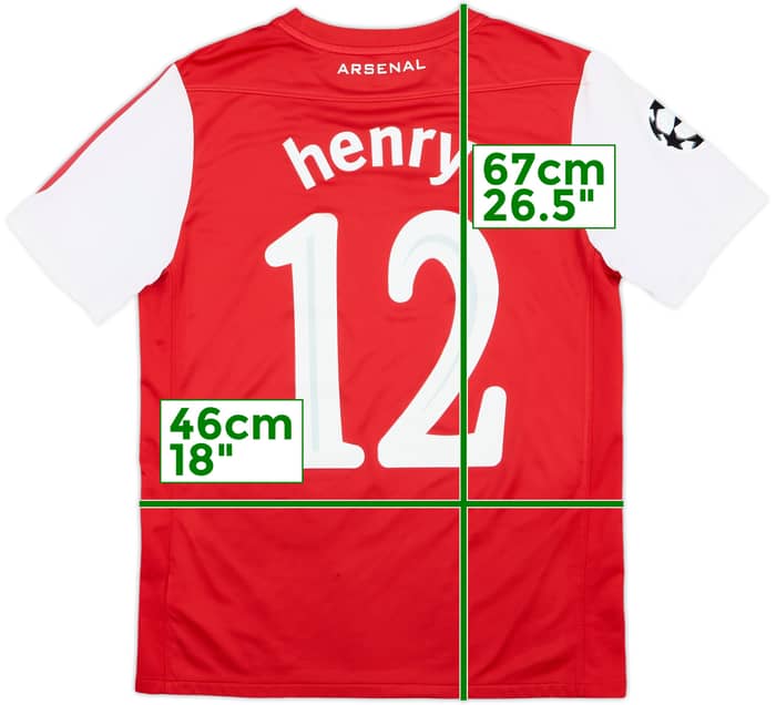 2011-12 Arsenal Home Shirt Henry #12 - 8/10 - (XL.Boys)