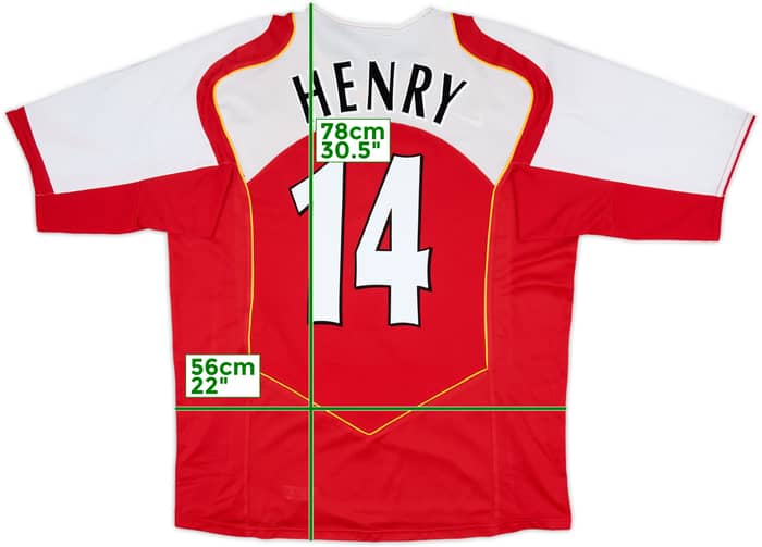 2004-05 Arsenal Home Shirt Henry #14 - 9/10 - (XL)