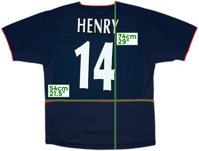 2002-04 Arsenal Away Shirt Henry #14 - 8/10 - (XL)
