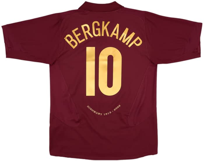 2005-06 Arsenal Home Shirt Bergkamp #10 - 9/10 - (L)