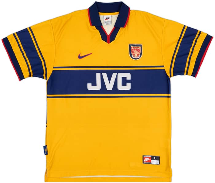 1997-99 Arsenal Away Shirt Bergkamp #10 - 8/10 - (L)