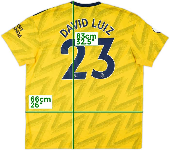 2019-20 Arsenal Away Shirt David Luiz #23 (XXL)