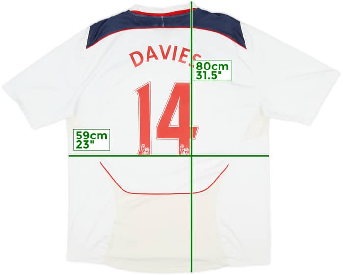 2008-09 Bolton Home Shirt Davies #14 - 8/10 - (XL)