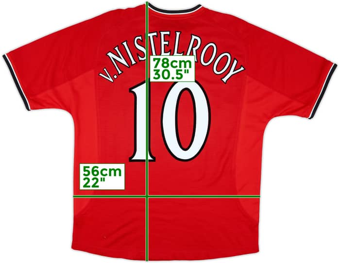 2000-02 Manchester United Home Shirt V.Nistelrooy #10 - 8/10 - (L)