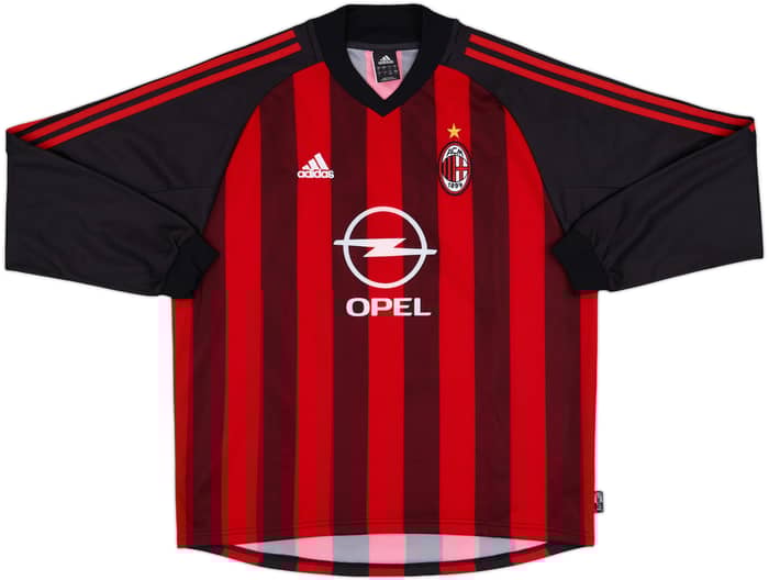 2002-03 AC Milan Home L/S Shirt Shevchenko #7 - 9/10 - (L)