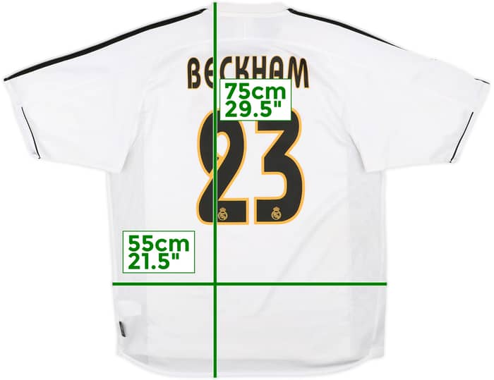 2003-04 Real Madrid Home Shirt Beckham #23 - 8/10 - (M)