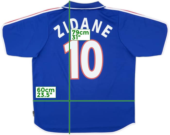2000-02 France Home Shirt Zidane #10 - 10/10 - (XL)