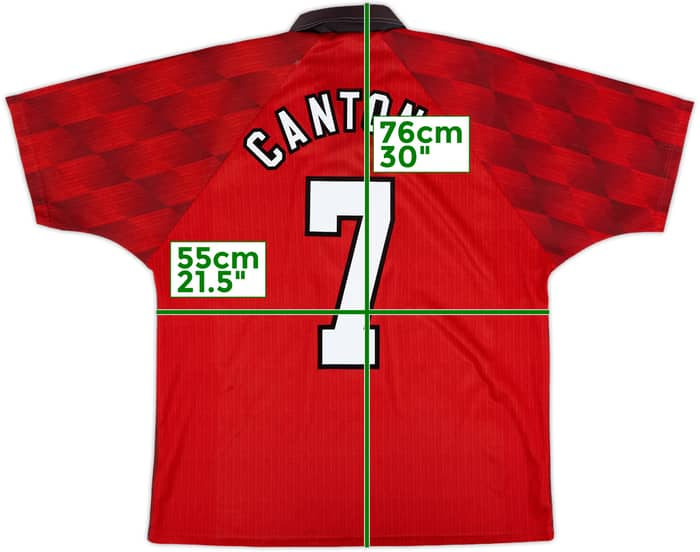 1996-98 Manchester United Home Shirt Cantona #7 - 5/10 - (L)