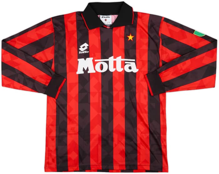 1993-94 AC Milan Home L/S Shirt - 6/10 - (L)