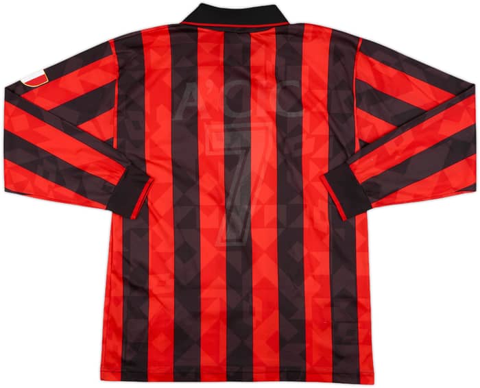 1993-94 AC Milan Home L/S Shirt - 6/10 - (L)