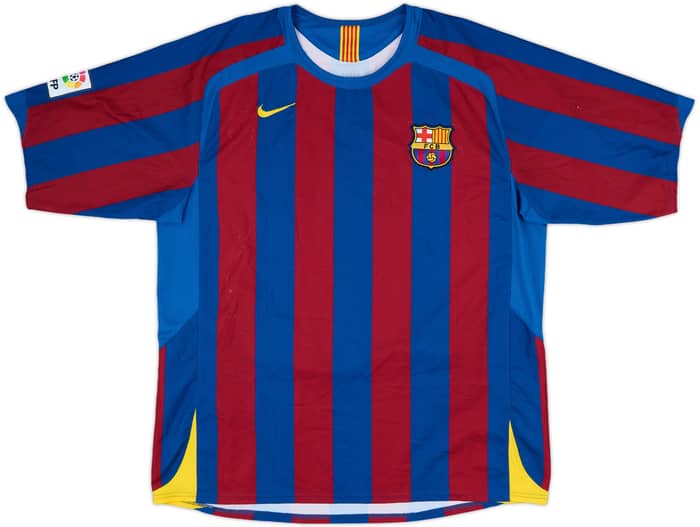 2005-06 Barcelona Home Shirt Ronaldinho #10 - 7/10 - (XL)