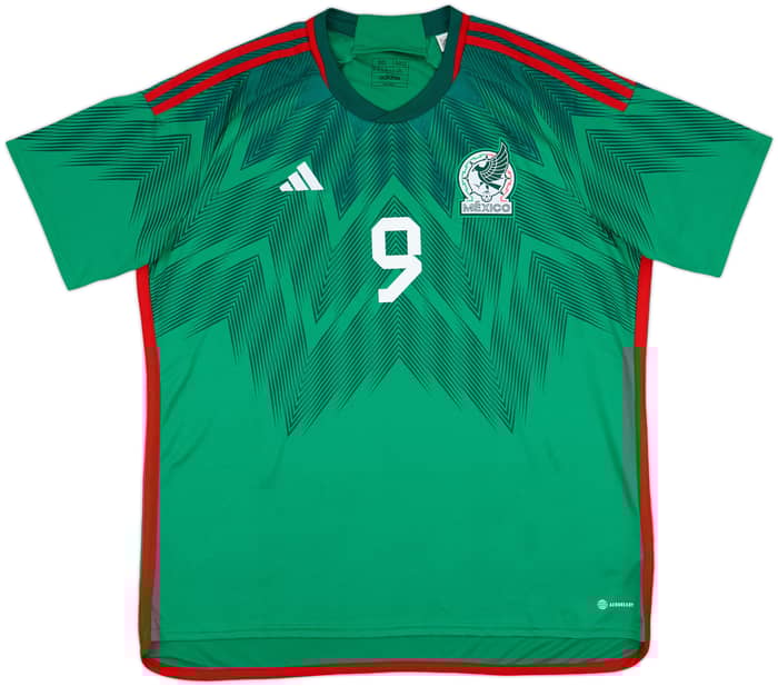 2022 Mexico Home Shirt Raul #9 - 9/10 - (XXL)