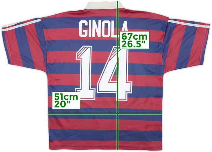 1995-96 Newcastle Away Shirt Ginola #14 - 6/10 - (M)