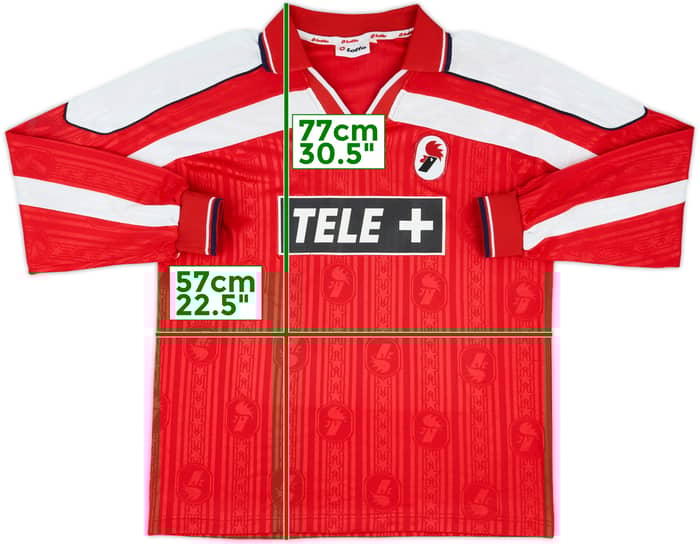 1998-99 Bari Match Issue Home L/S Shirt #15
