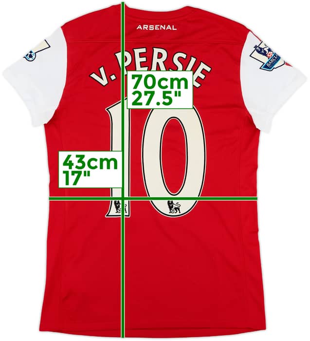 2011-12 Arsenal Home Shirt v.Persie #20 - 9/10 - (Women's S)