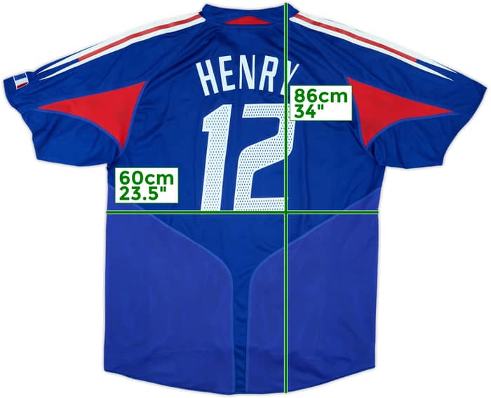 2004-06 France Home Shirt Henry #12 - 6/10 - (XL)