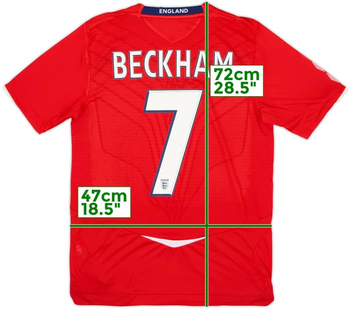 2008-10 England Away Shirt Beckham #7 (S)