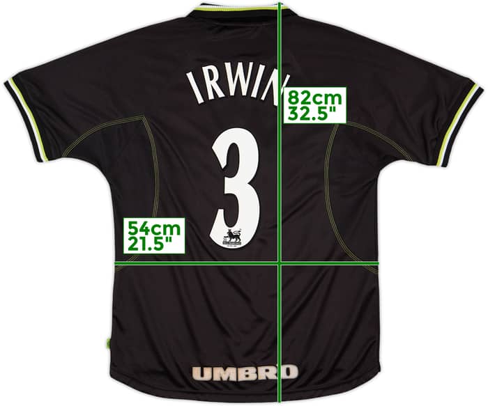 1998-99 Manchester United Third Shirt Irwin #3 - 7/10 - (L)
