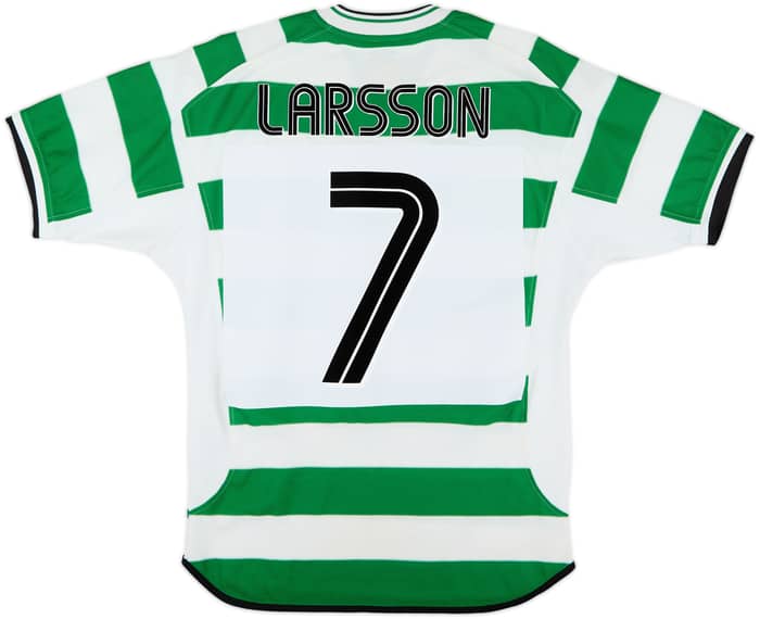 2001-03 Celtic Home Shirt Larsson #7 - 7/10 - (S)