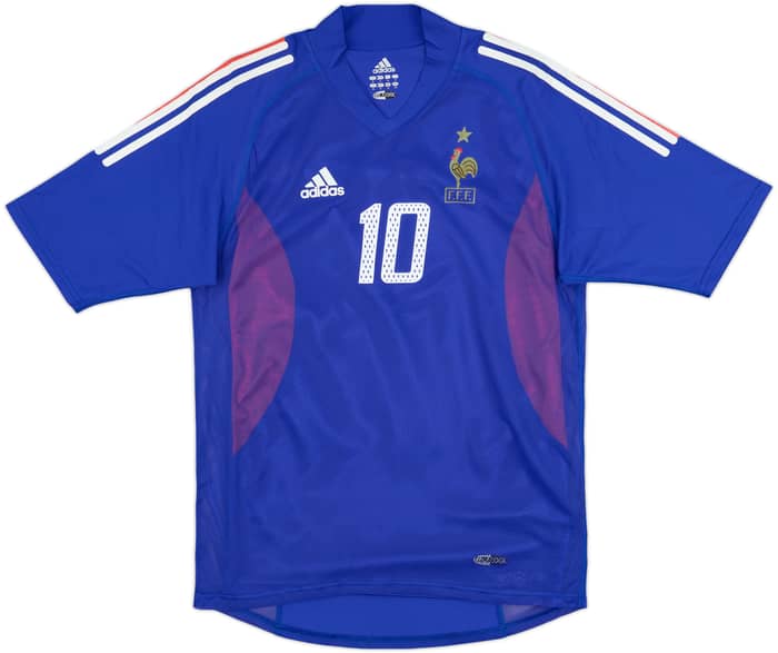 2002-04 France Player Issue Home Shirt Zidane #10 - 7/10 - (S)