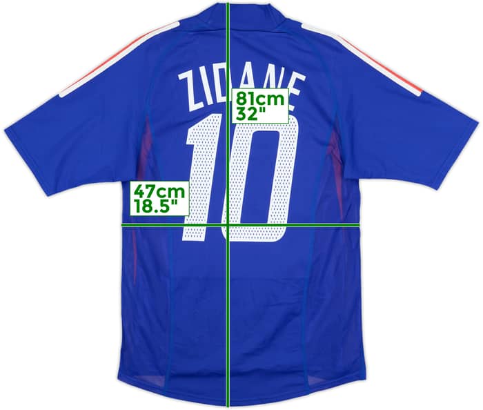 2002-04 France Player Issue Home Shirt Zidane #10 - 7/10 - (S)
