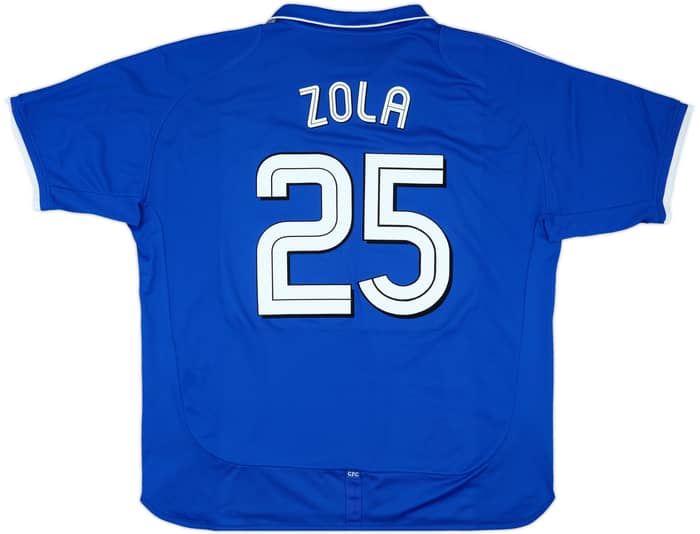 2001-03 Chelsea Home Shirt Zola #25 - 8/10 - (XXL)