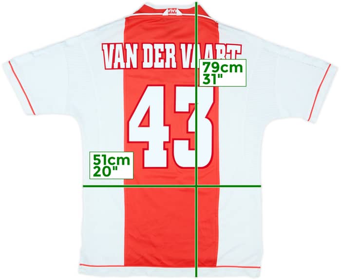 1999-00 Ajax Home Shirt Van Der Vaart #43 - 8/10 - (M)