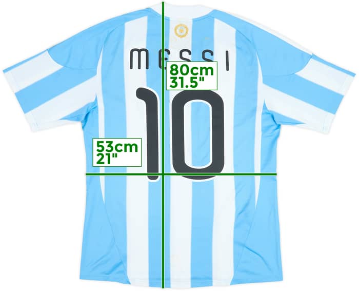 2010-11 Argentina Home Shirt Messi #10 - 5/10 - (L)