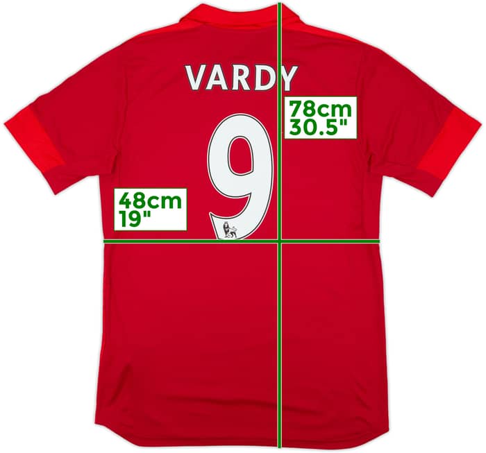 2016-17 Leicester Away Shirt Vardy #9 (M)