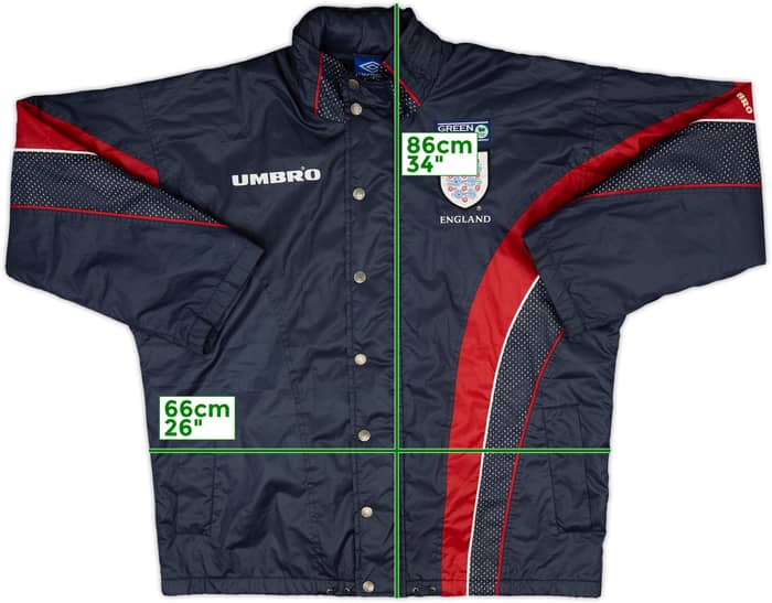 1998-00 England Umbro Padded Bench Coat - 8/10 - (M)
