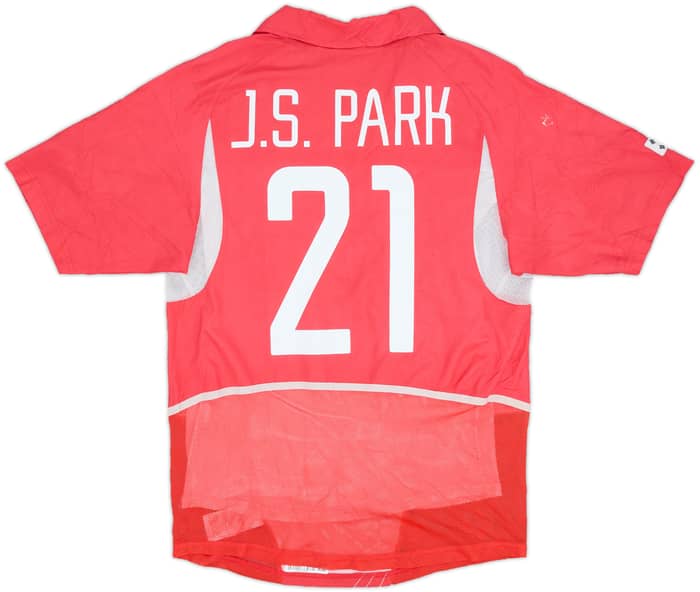2002-03 South Korea Player Issue Home Shirt J.S.Park #21 - 8/10 - (S)