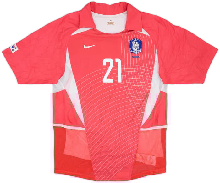 2002-03 South Korea Player Issue Home Shirt J.S.Park #21 - 8/10 - (S)