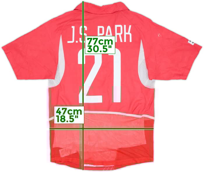 2002-03 South Korea Player Issue Home Shirt J.S.Park #21 - 8/10 - (S)