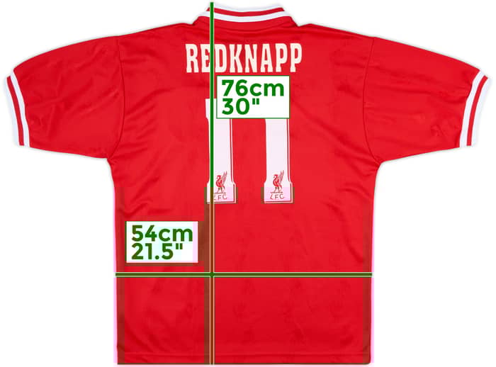 1996-98 Liverpool Home Shirt Redknapp #11 - 9/10 - (M)