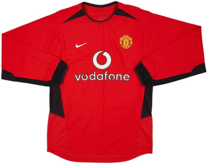2002-04 Manchester United Home L/S Shirt Ronaldo #7 - 8/10 - (S)