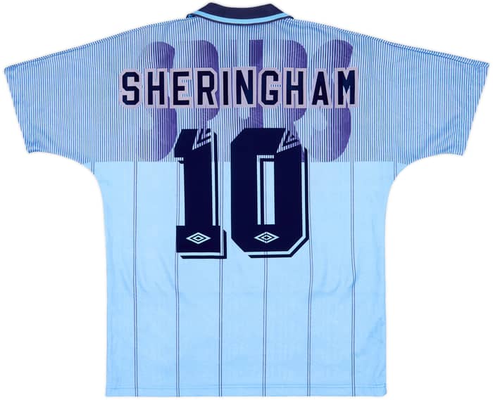 1991-94 Tottenham Third Shirt Sheringham #10 - 8/10 - (L)