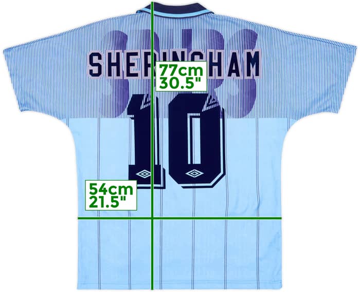1991-94 Tottenham Third Shirt Sheringham #10 - 8/10 - (L)