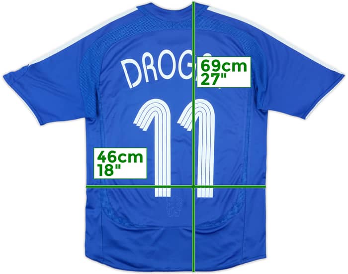 2006-08 Chelsea Home Shirt Drogba #11 - 6/10 - (L.Boys)
