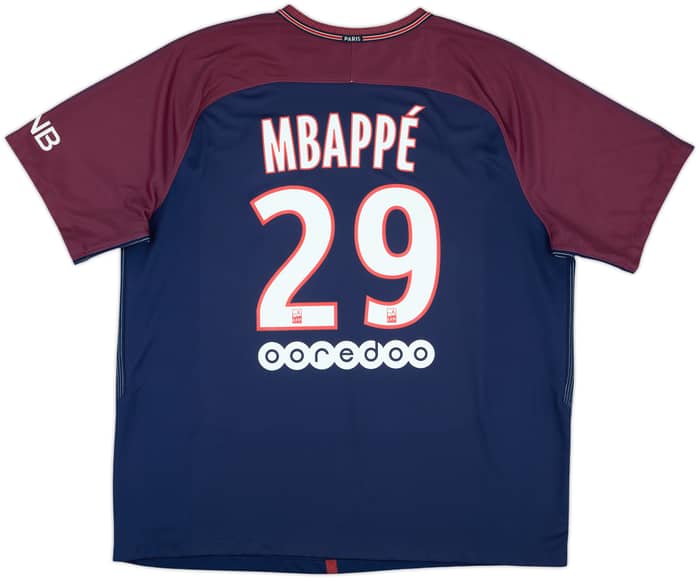 2017-18 Paris Saint-Germain Home Shirt Mbappe #29 - 9/10 - (XXL)