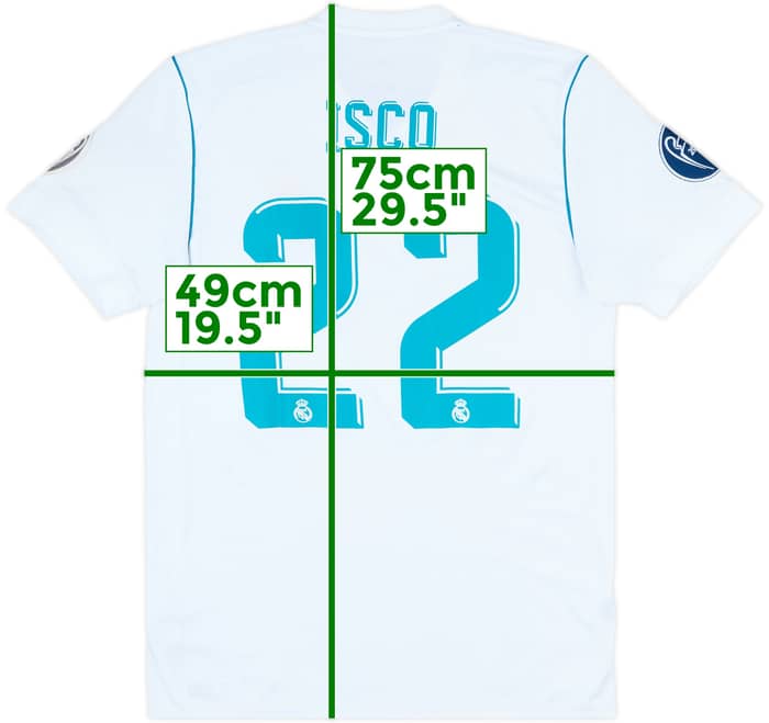 2017-18 Real Madrid Home Shirt Isco #22 - 8/10 - (M)